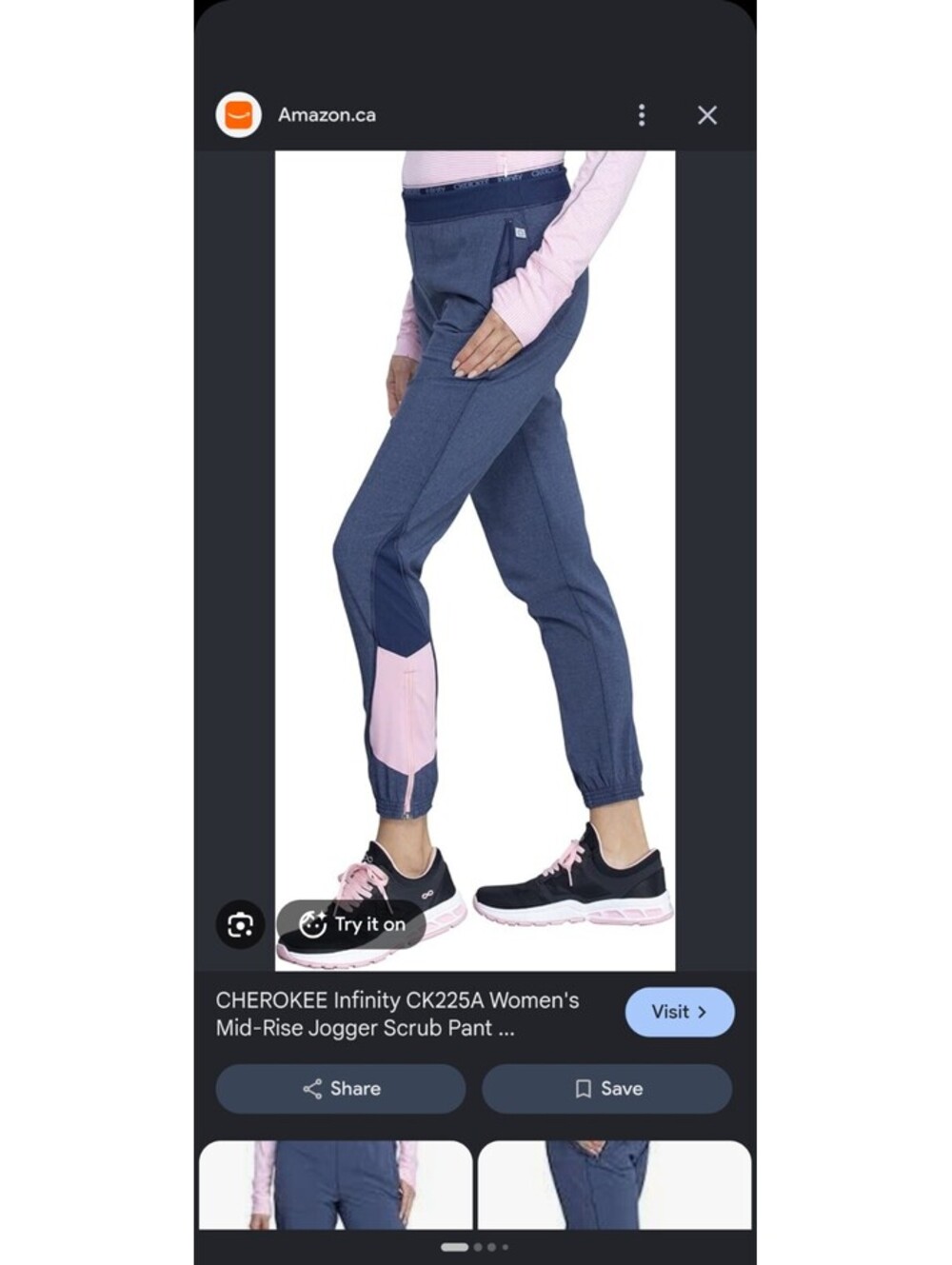 Cherokee colorblock Blue scrub jogger pants